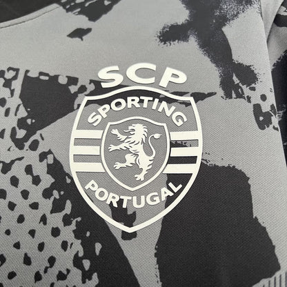 Sporting T-shirt Aquecimento Preta 25/26