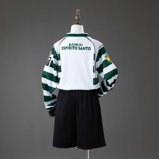 Camisola Principal Retro Sporting CP 2001/2002 Manga Comprida Criança